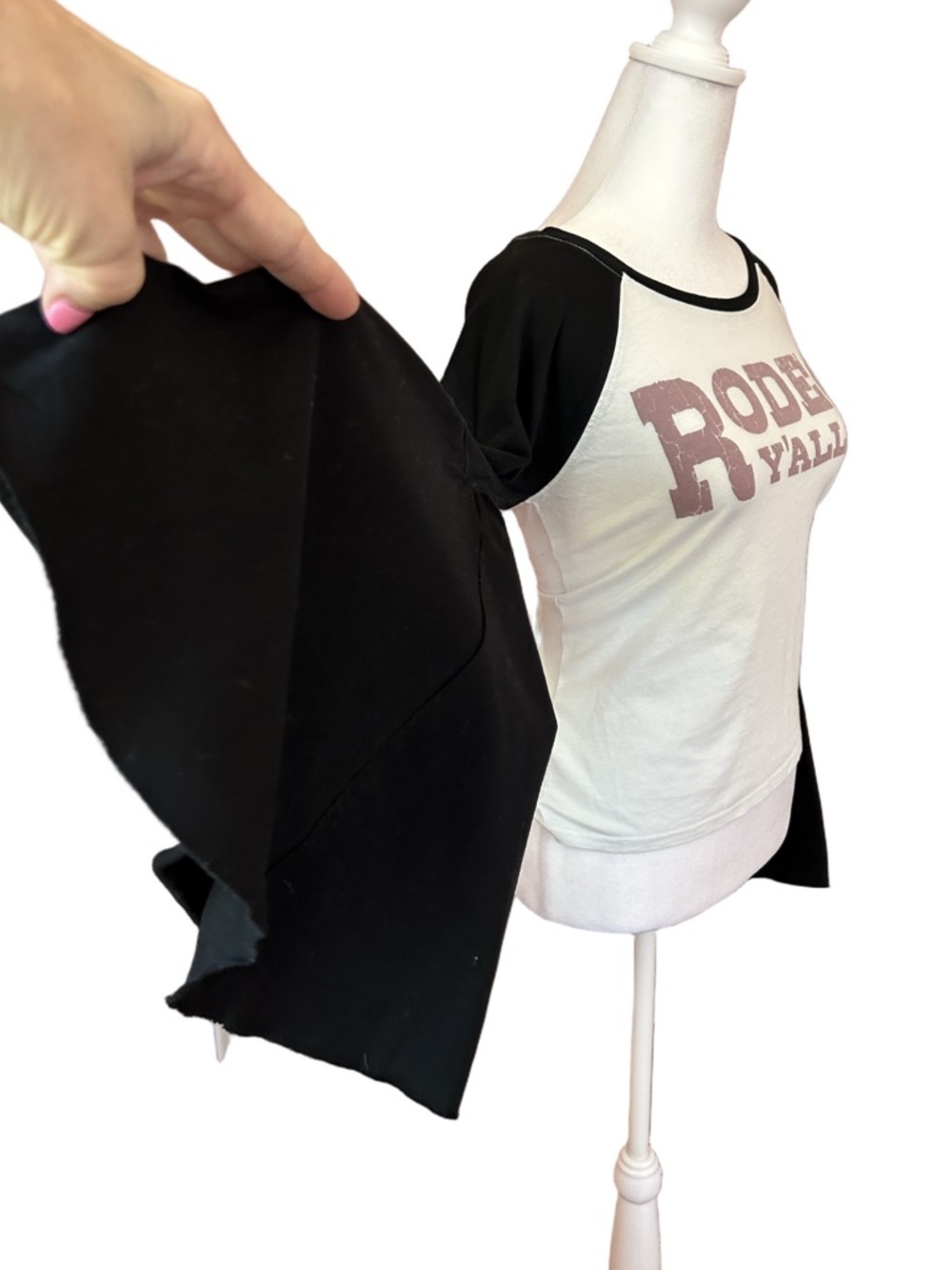 Shyanne XS Coast Cowgirl Rodeo Y’all Raglan bell sleeve Baby Tee country concert - Picture 3 of 12